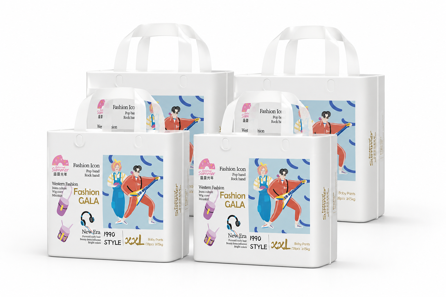 Subscription – Enternal Summer Fashion Gala Series | 4 Packs + 5 Packs of Wipes Enternal Summer